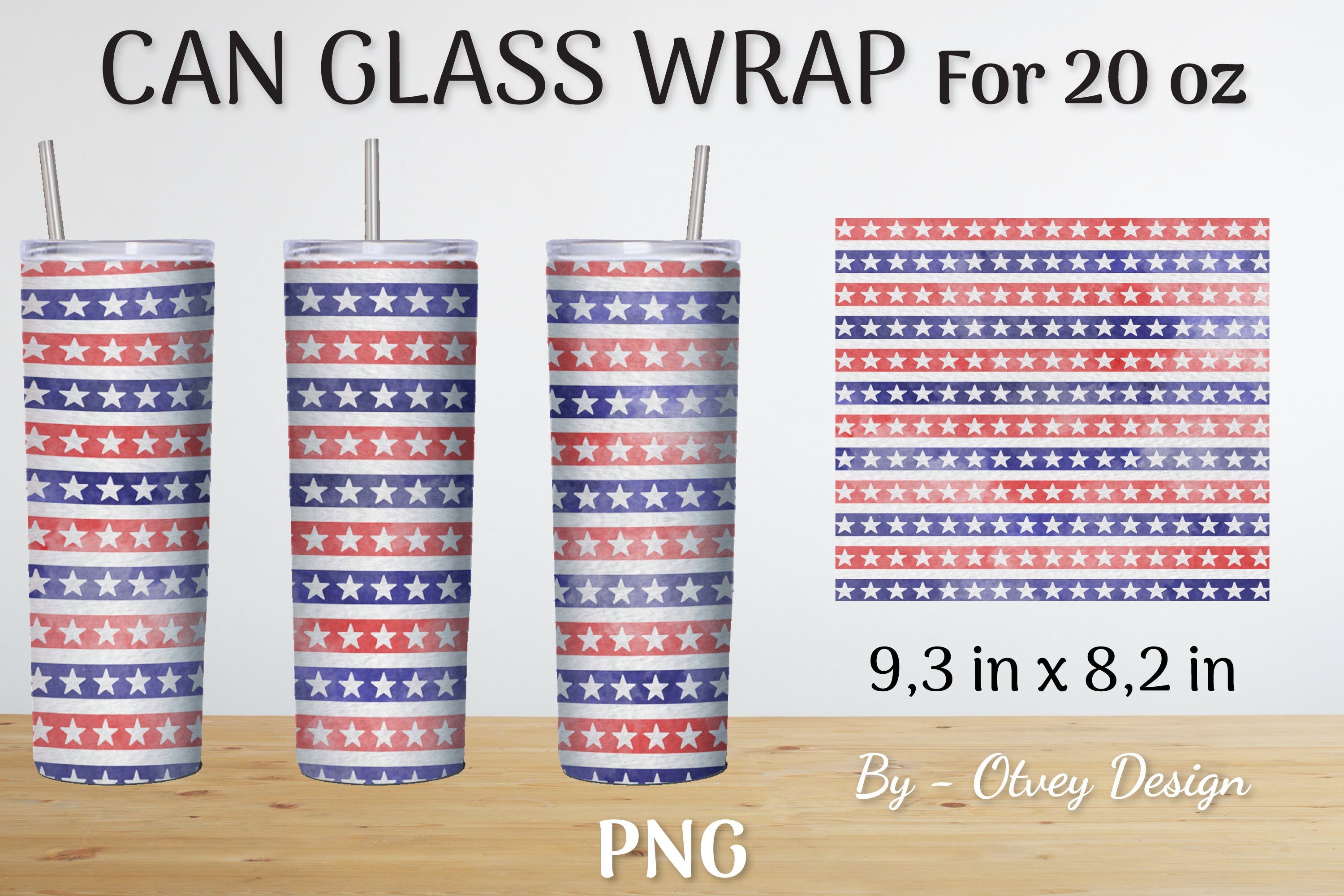 Patriotic 20 oz Tumbler Wraps SVG Bundle