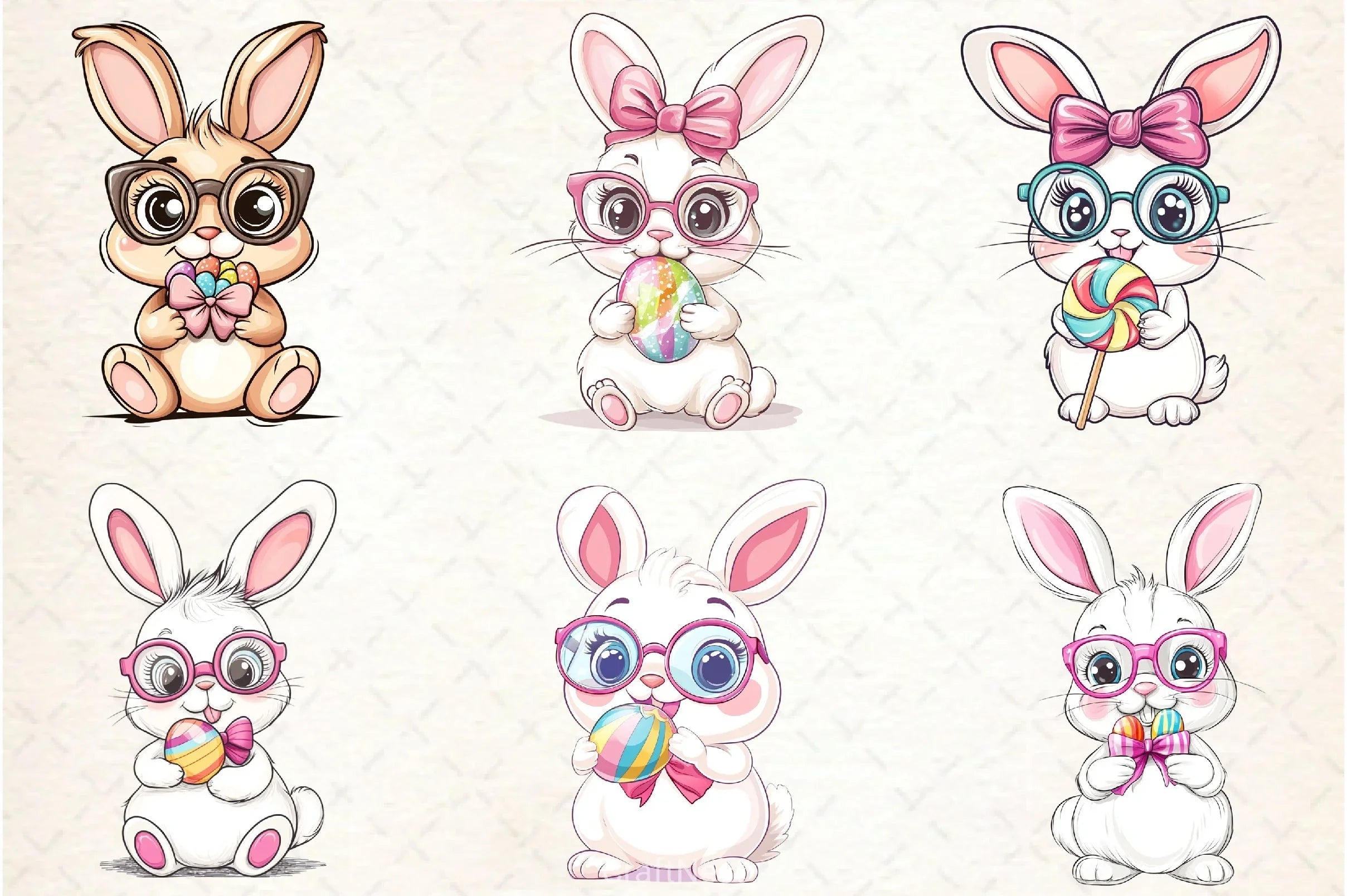 Funny Bunny Clipart Bundle - CraftNest - Digital Crafting and Art