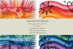 Pride Doodles Junk Journal Papers - CraftNest - Digital Crafting and Art