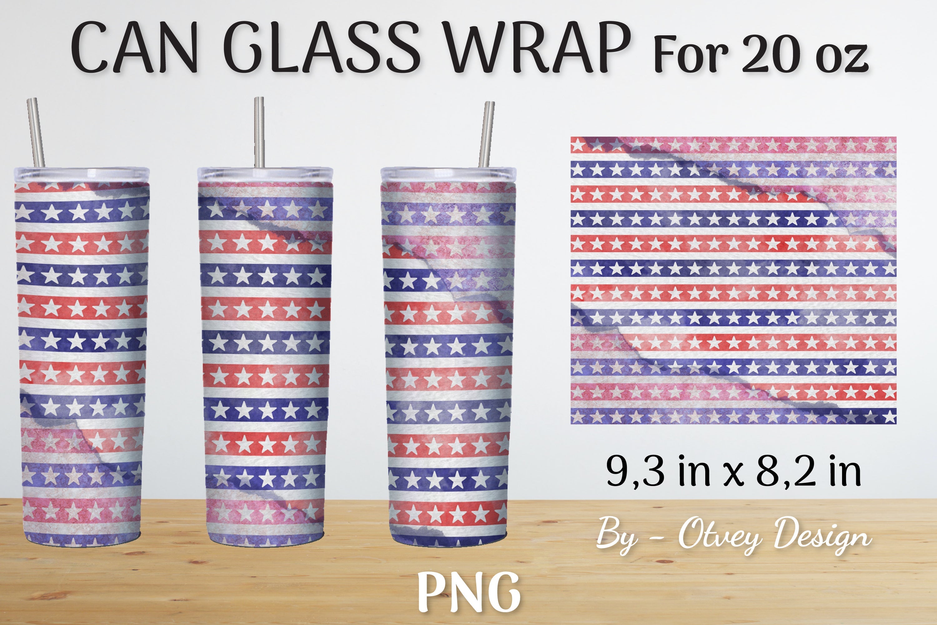 Patriotic 20 oz Tumbler Wraps SVG Bundle