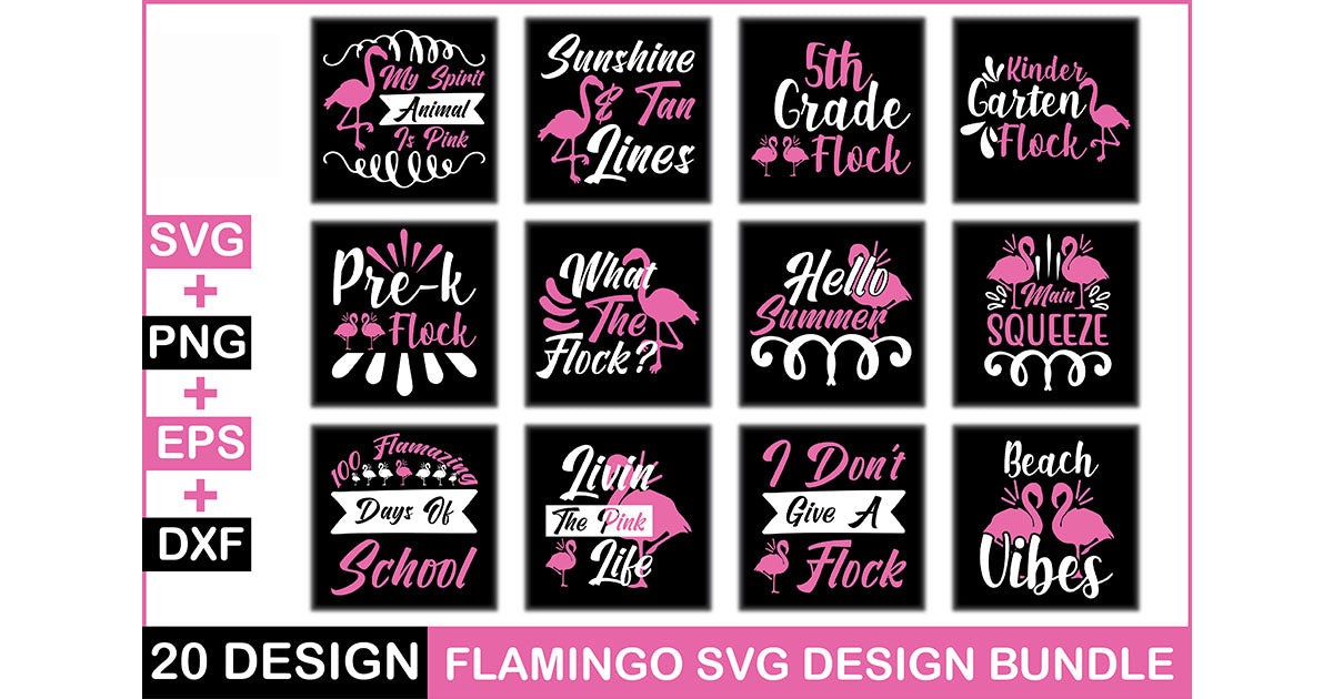 Flamingo 20 SVG Bundle