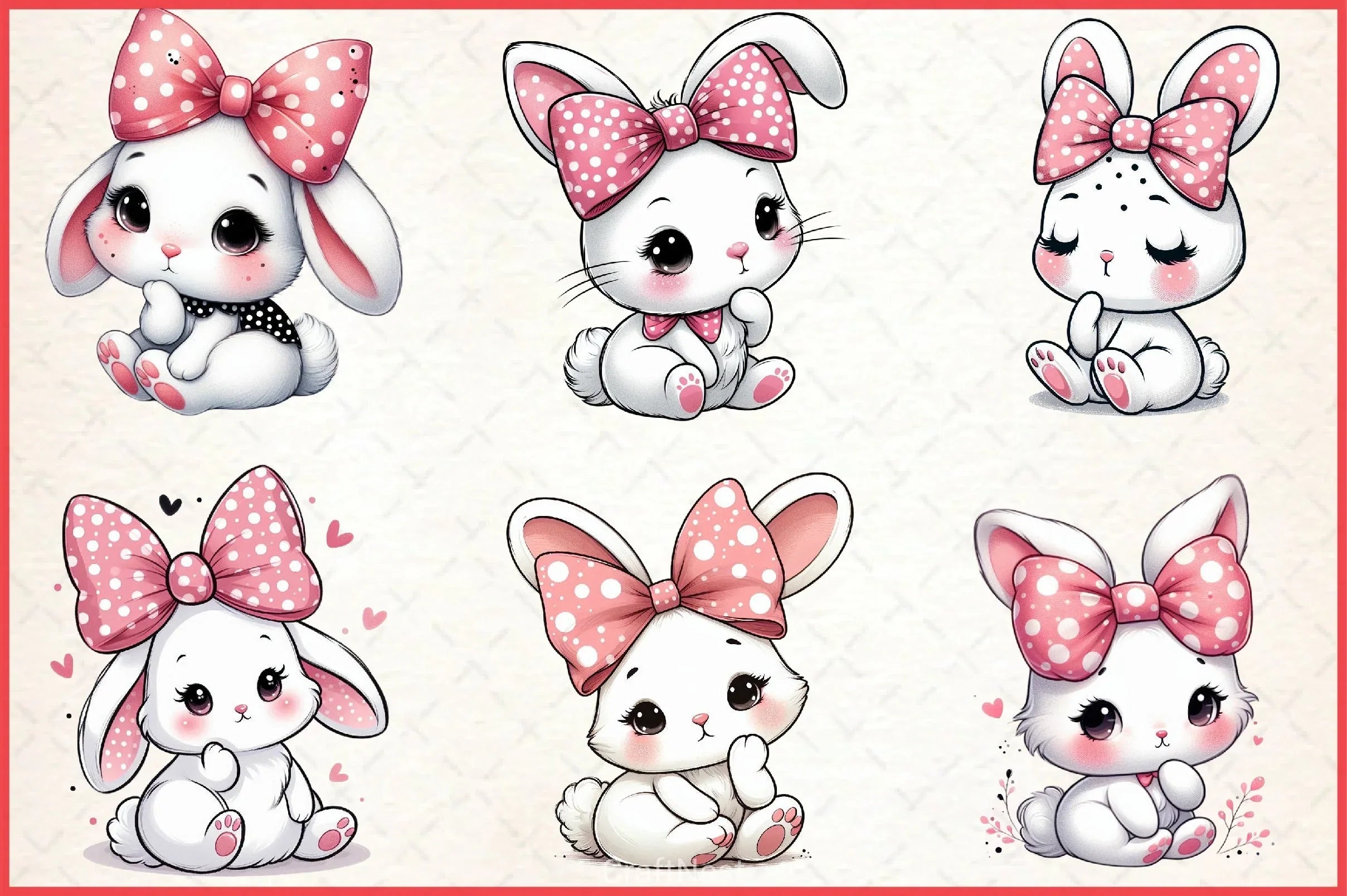 Bunny Clipart Bundle - CraftNest - Digital Crafting and Art