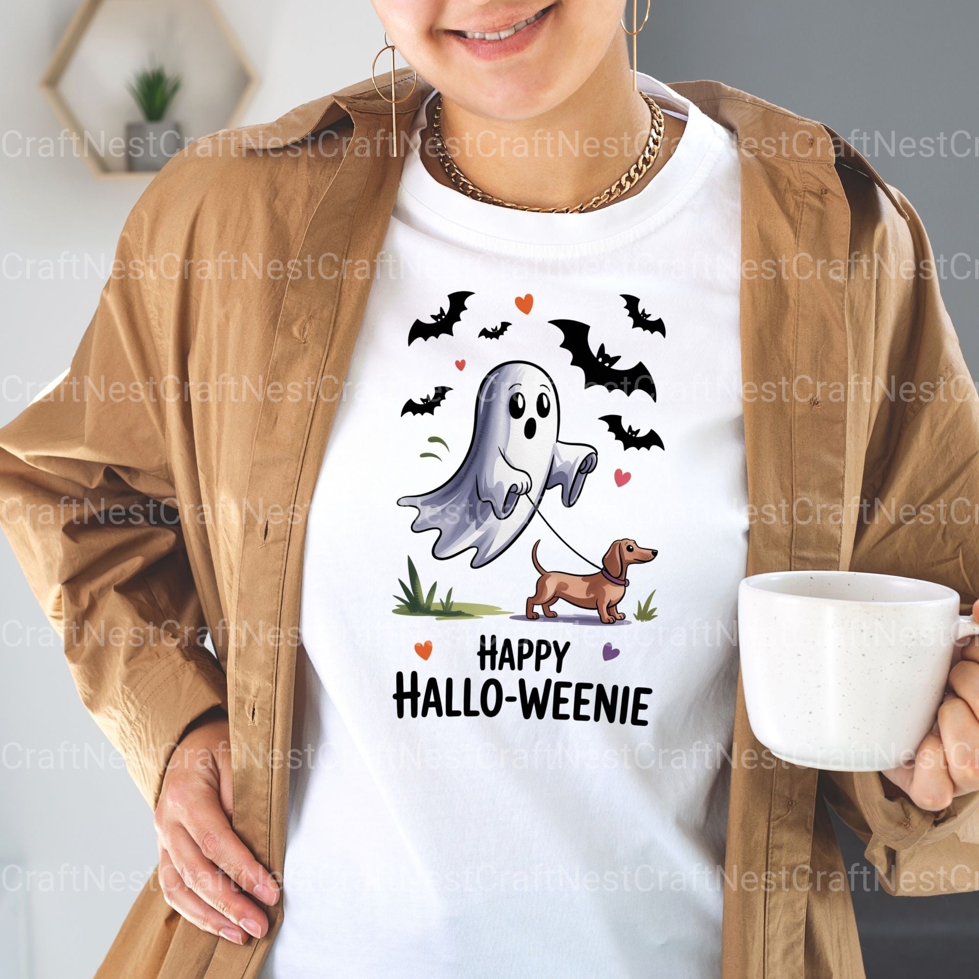 Dachshund Ghost Halloween Clipart Bundle