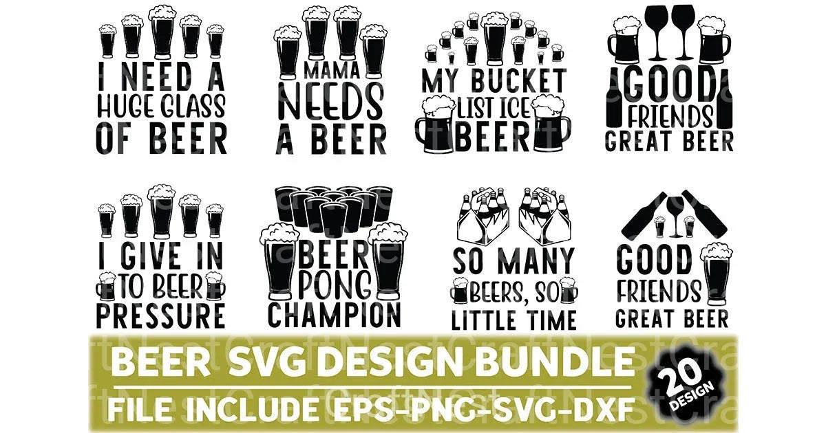 Beer Design Bundle - CraftNest - Digital Crafting and Art
