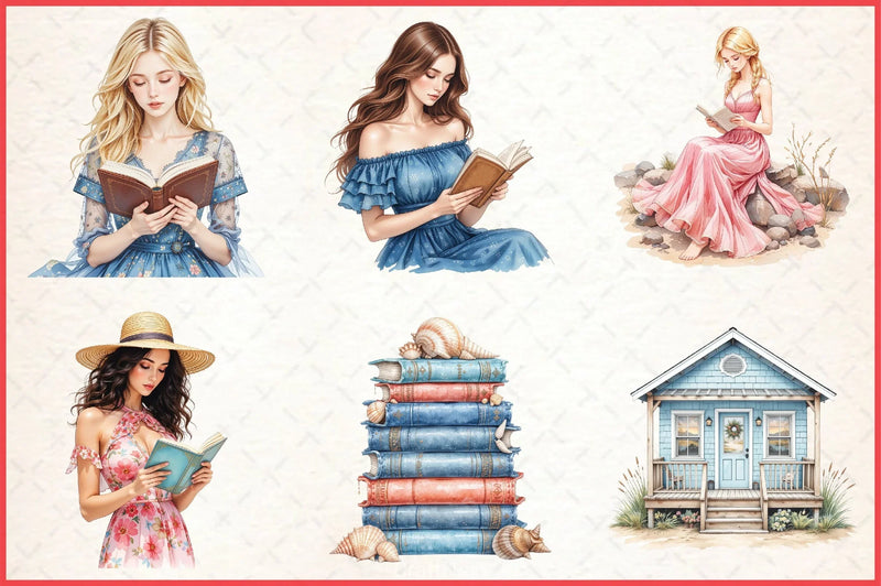Summer Reading Clipart Bundle - CraftNest - Digital Crafting and Art