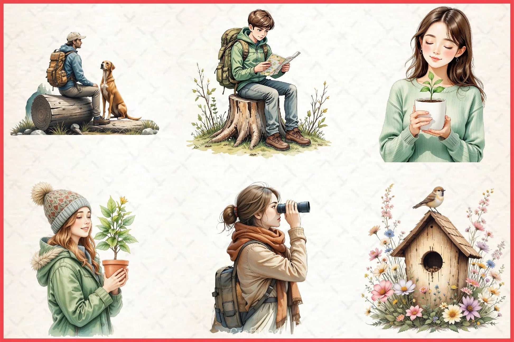 Green Spring Outdoor Cliparts Bundle - CraftNest - Digital Crafting and Art