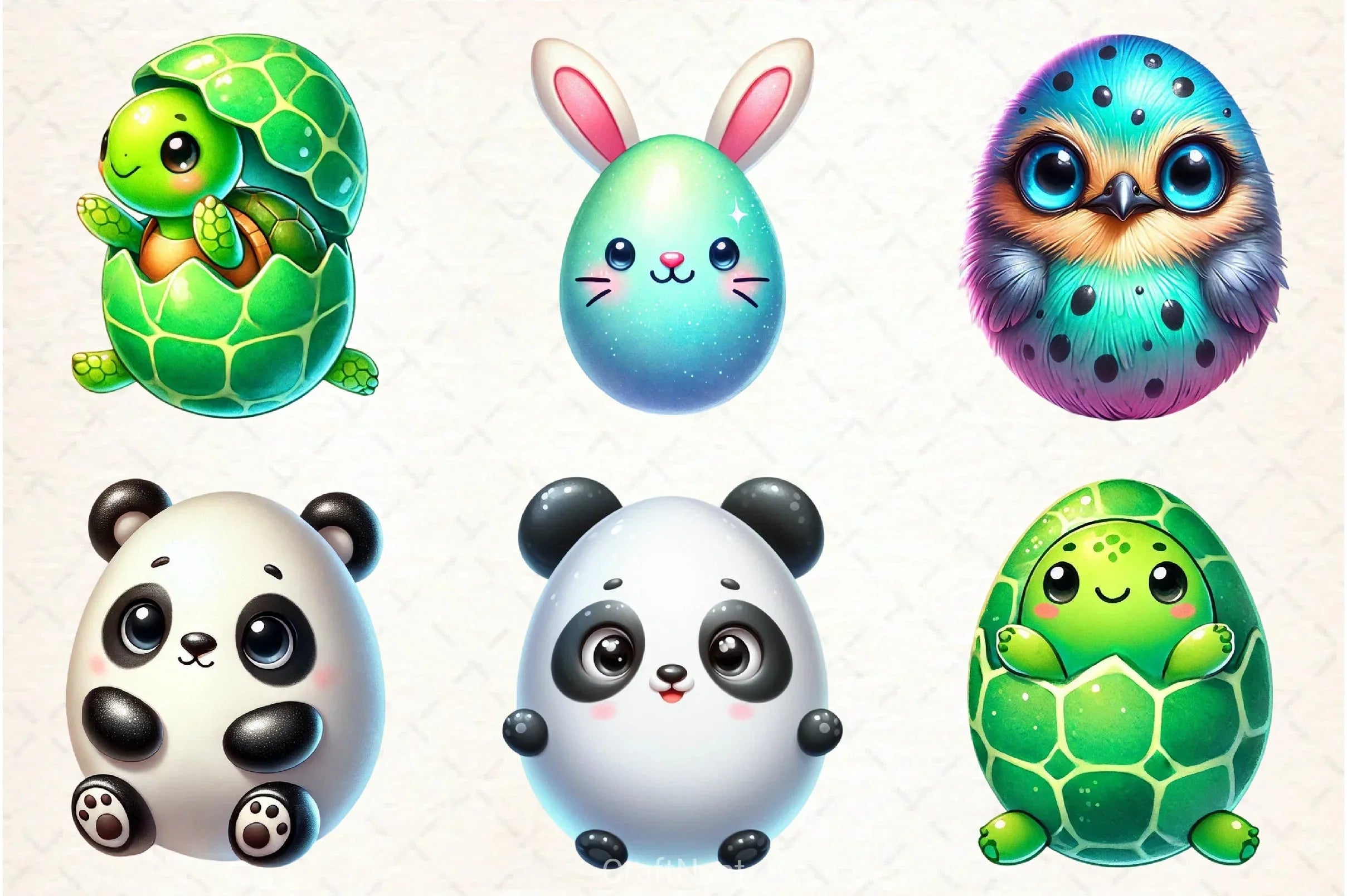 Easter Animal Egg Clipart Bundle - CraftNest - Digital Crafting and Art