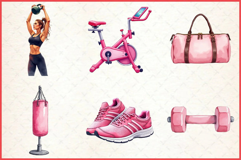 Gym Workout Clipart Bundle - CraftNest - Digital Crafting and Art