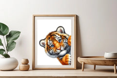 Cute Tiger Peeking Clipart Bundle - CraftNest - Digital Crafting and Art