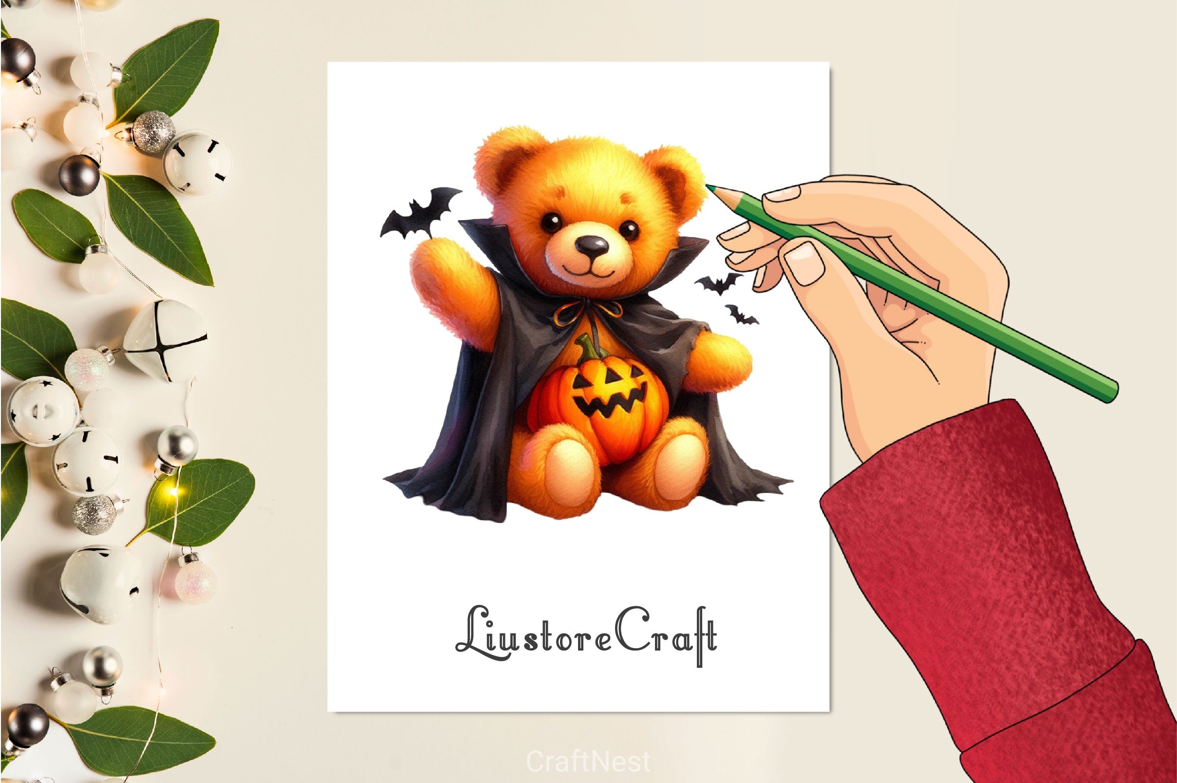 Halloween Teddy Bear Clipart Bundle