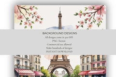 Bonjour Paris Background Papers - CraftNest - Digital Crafting and Art