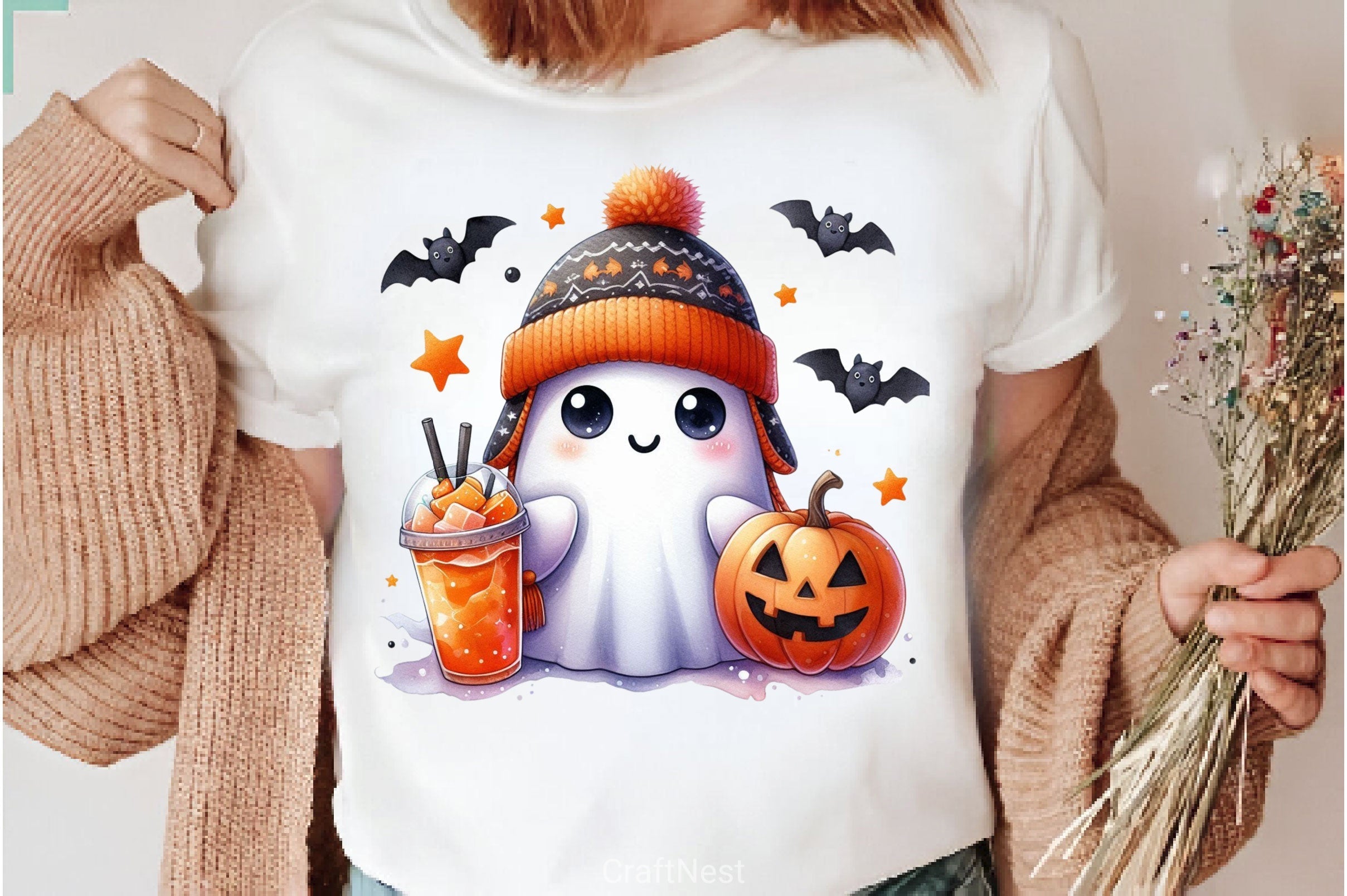 Cute Ghost Cute Halloween Clipart Bundle 6