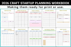 Craft Startup Planning Workbook for Entrepreneurs - CraftNest - Digital Crafting and Art
