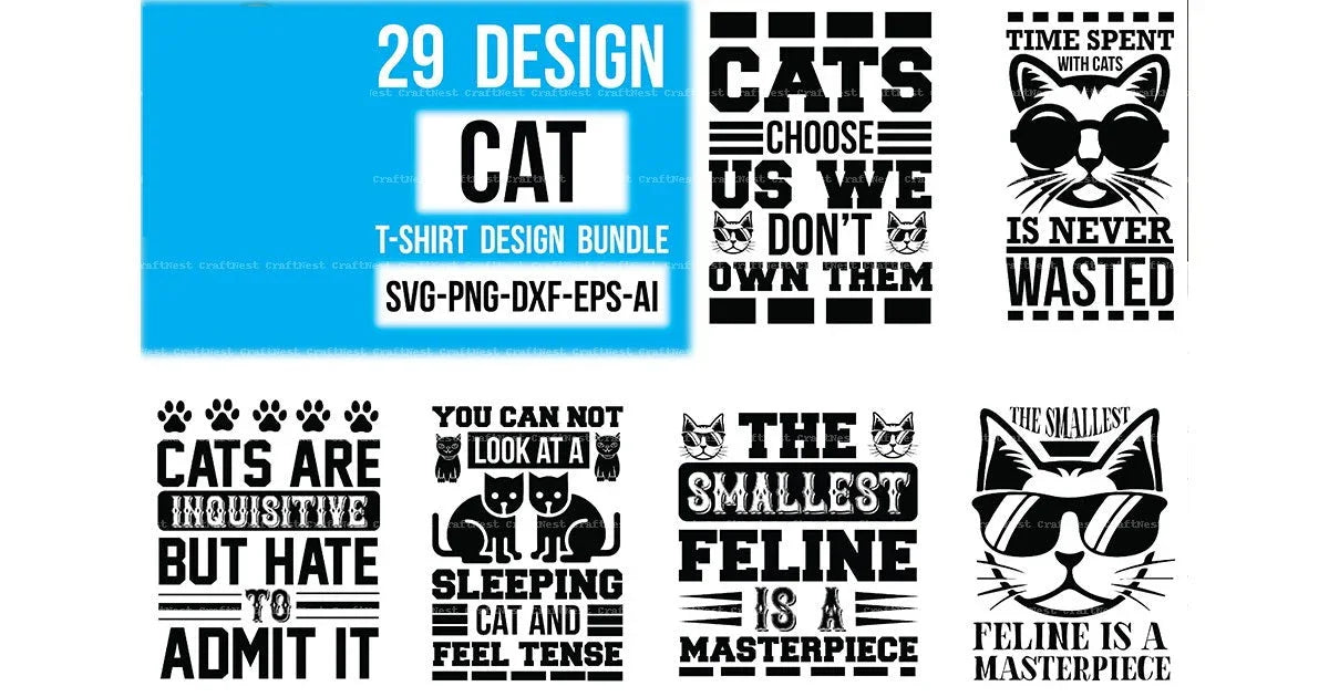 Cat T-Shirt SVG Bundle
