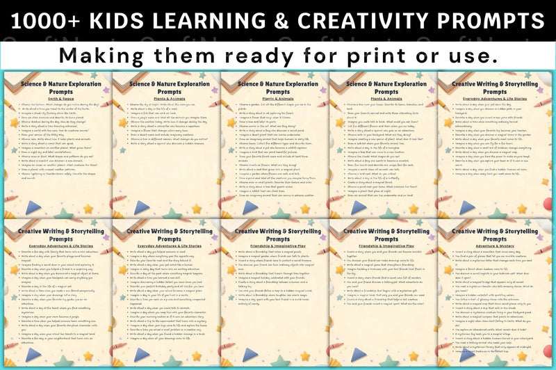 Kids Creativity Prompts for Learning - CraftNest - Digital Crafting and Art