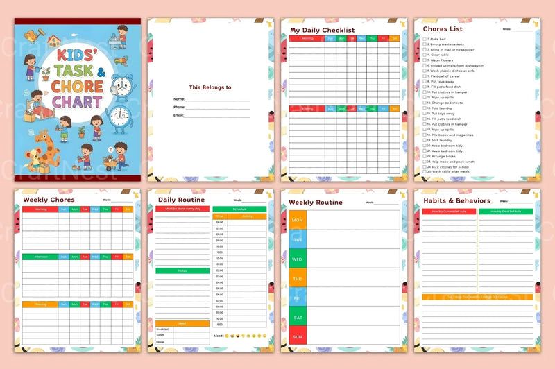 Kids Task Chore Chart for Easy Organization - CraftNest - Digital Crafting and Art