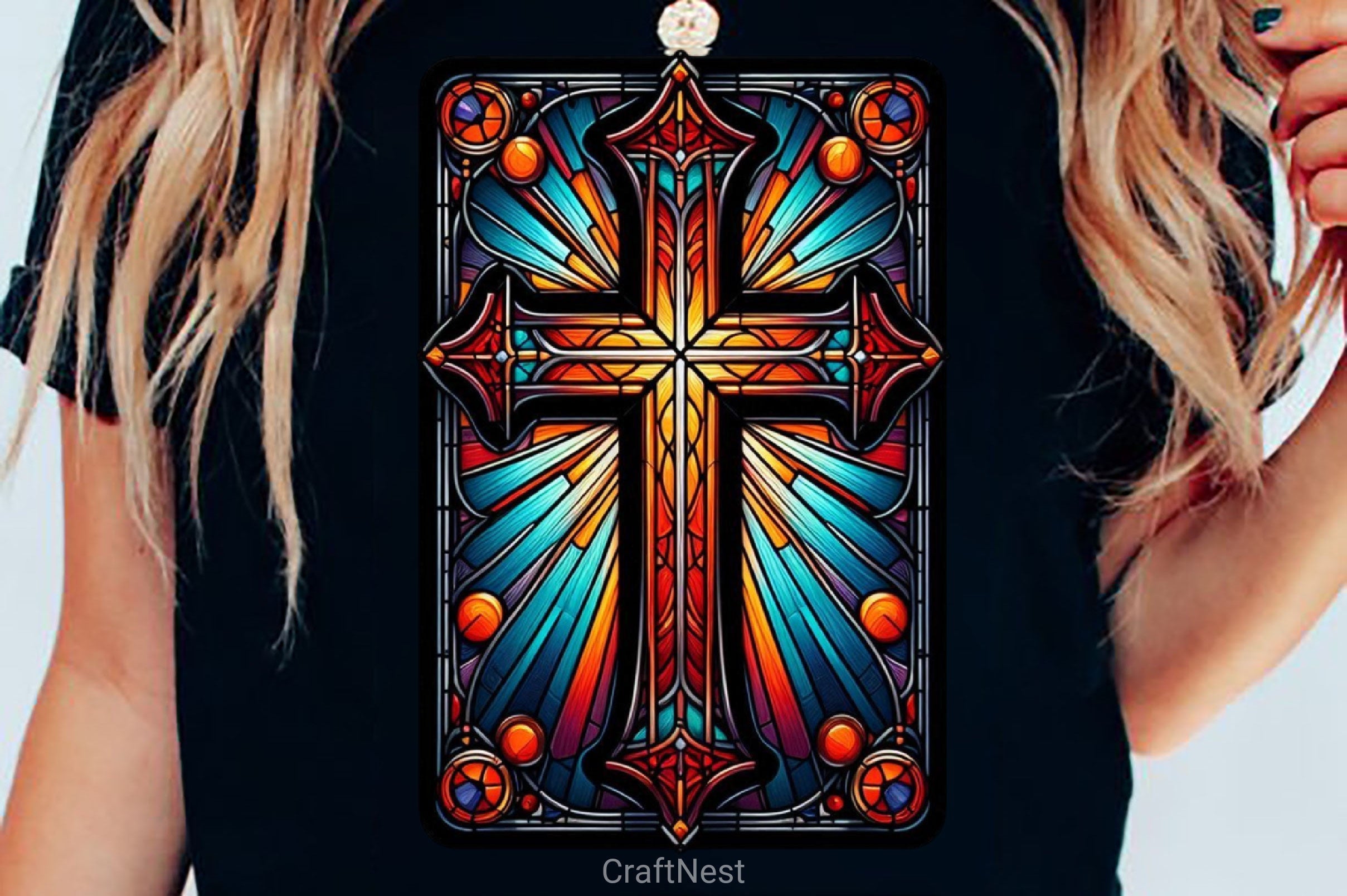 Stained Glass Cross Tarot Card Clipart Bundle 6