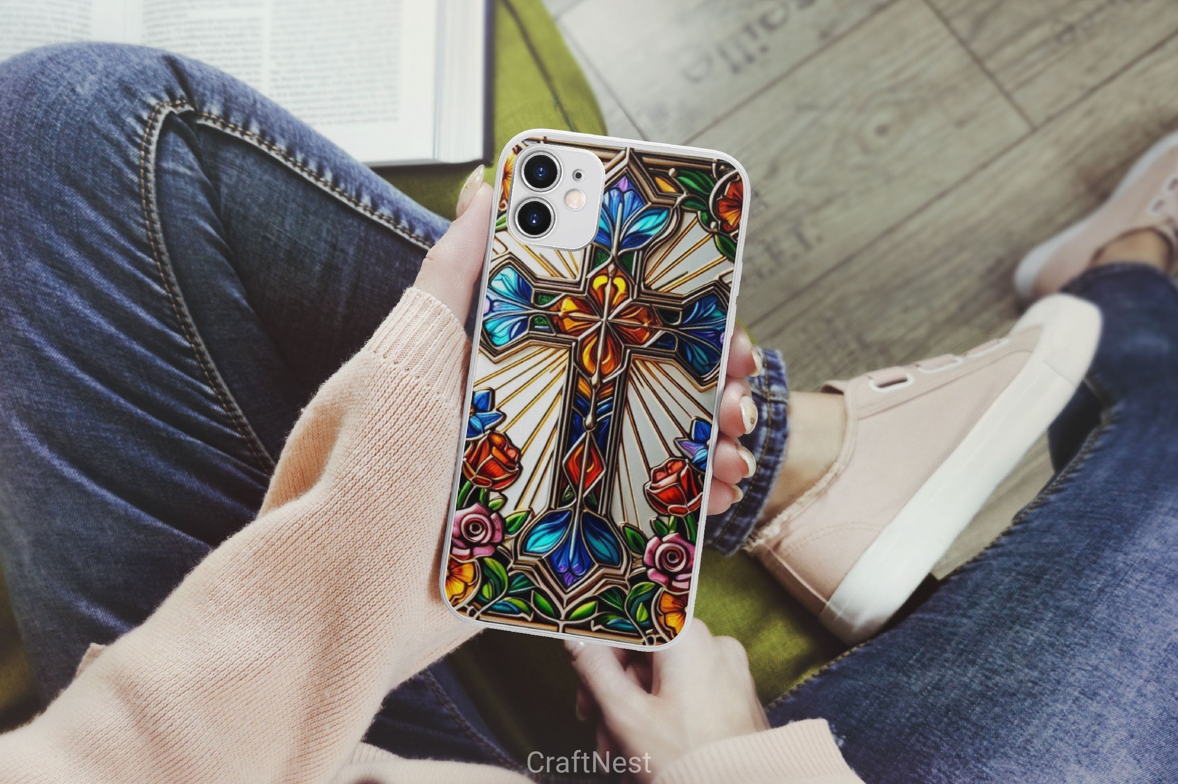 Stained Glass Cross Tarot Card Clipart Bundle 17