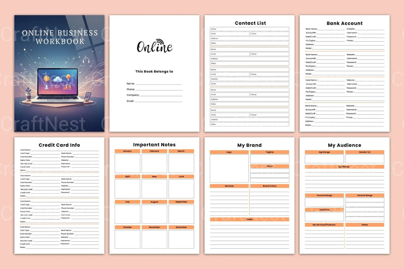 Online Business Workbook Guide - CraftNest - Digital Crafting and Art