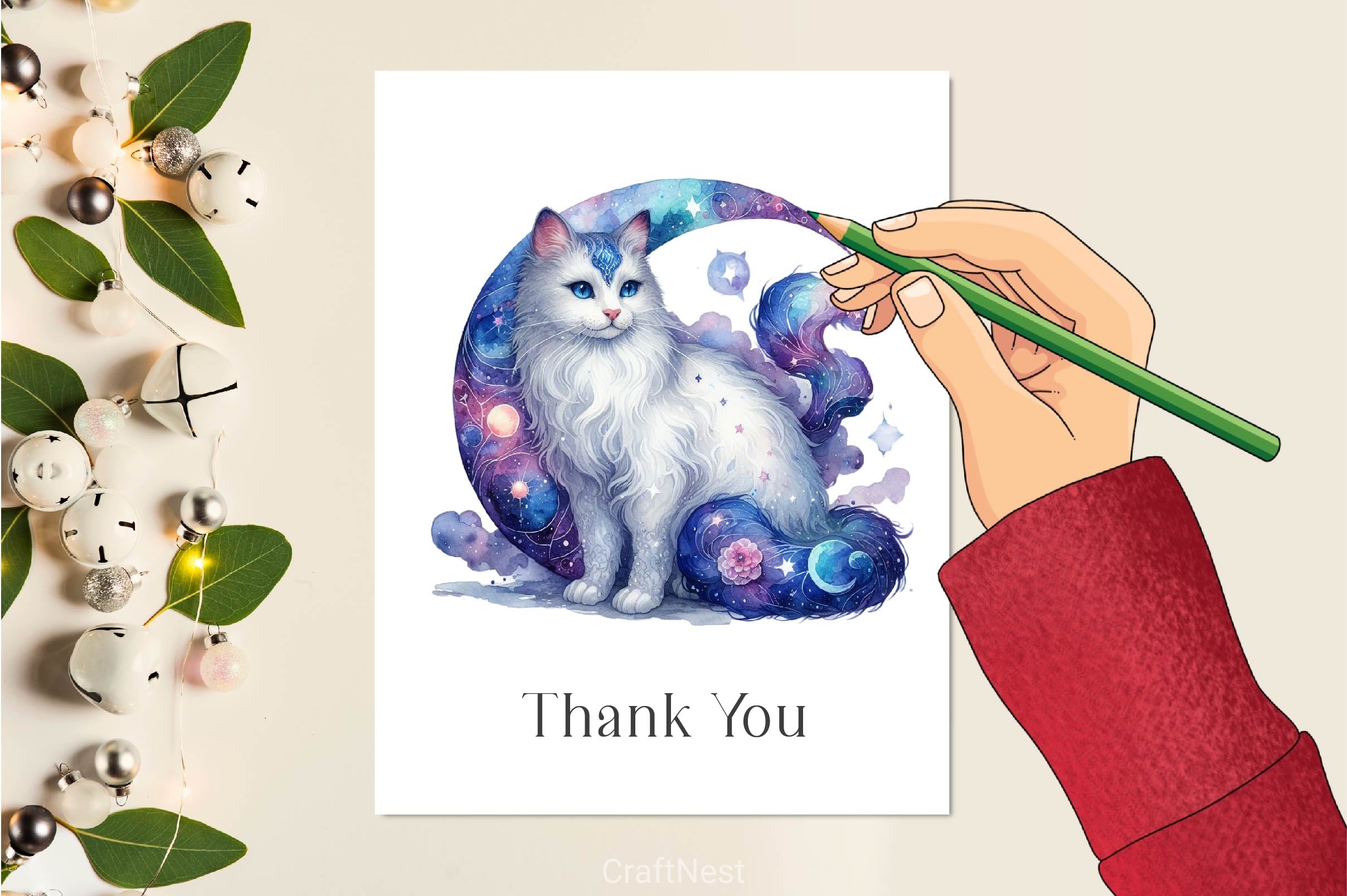 Magical Space Cats Clipart Bundle
