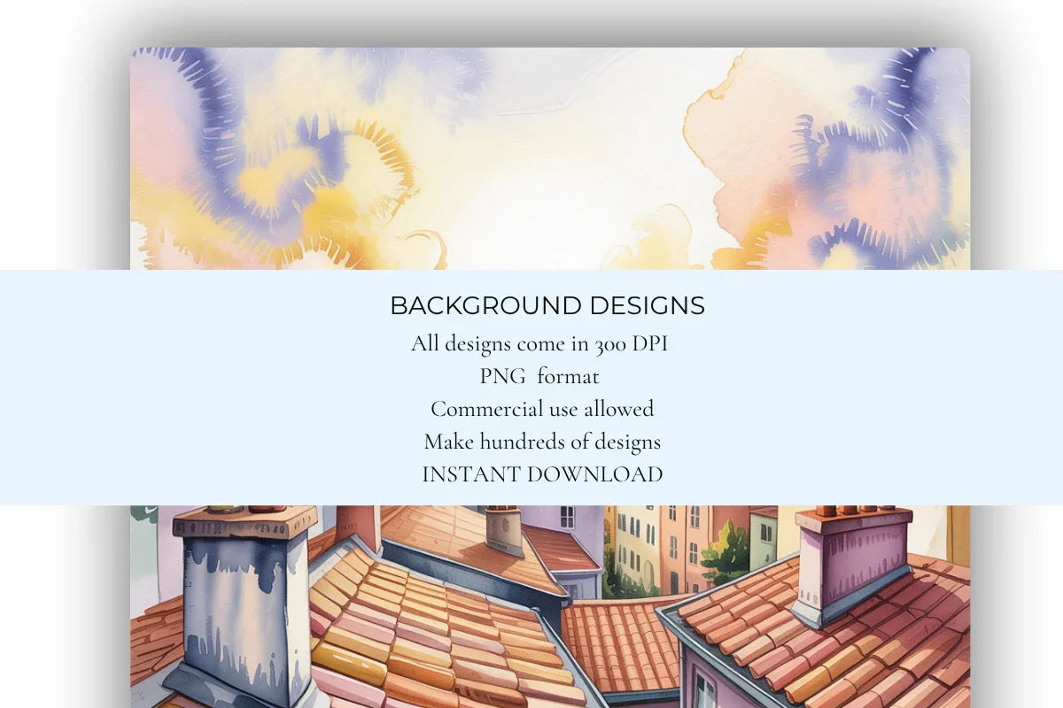 Rooftop Views Background Papers - CraftNest - Digital Crafting and Art