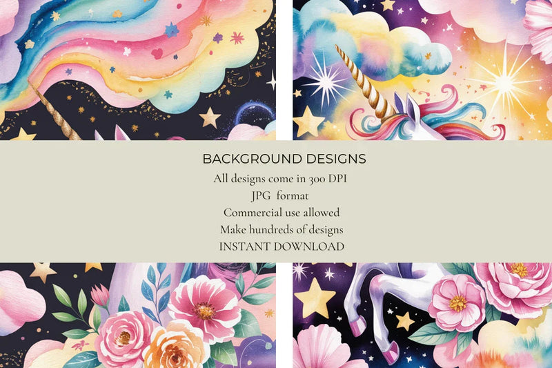 Dreamscape Unicorns Junk Journal Papers - CraftNest - Digital Crafting and Art