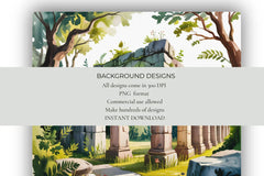 Ruins in Nature Background Papers - CraftNest - Digital Crafting and Art