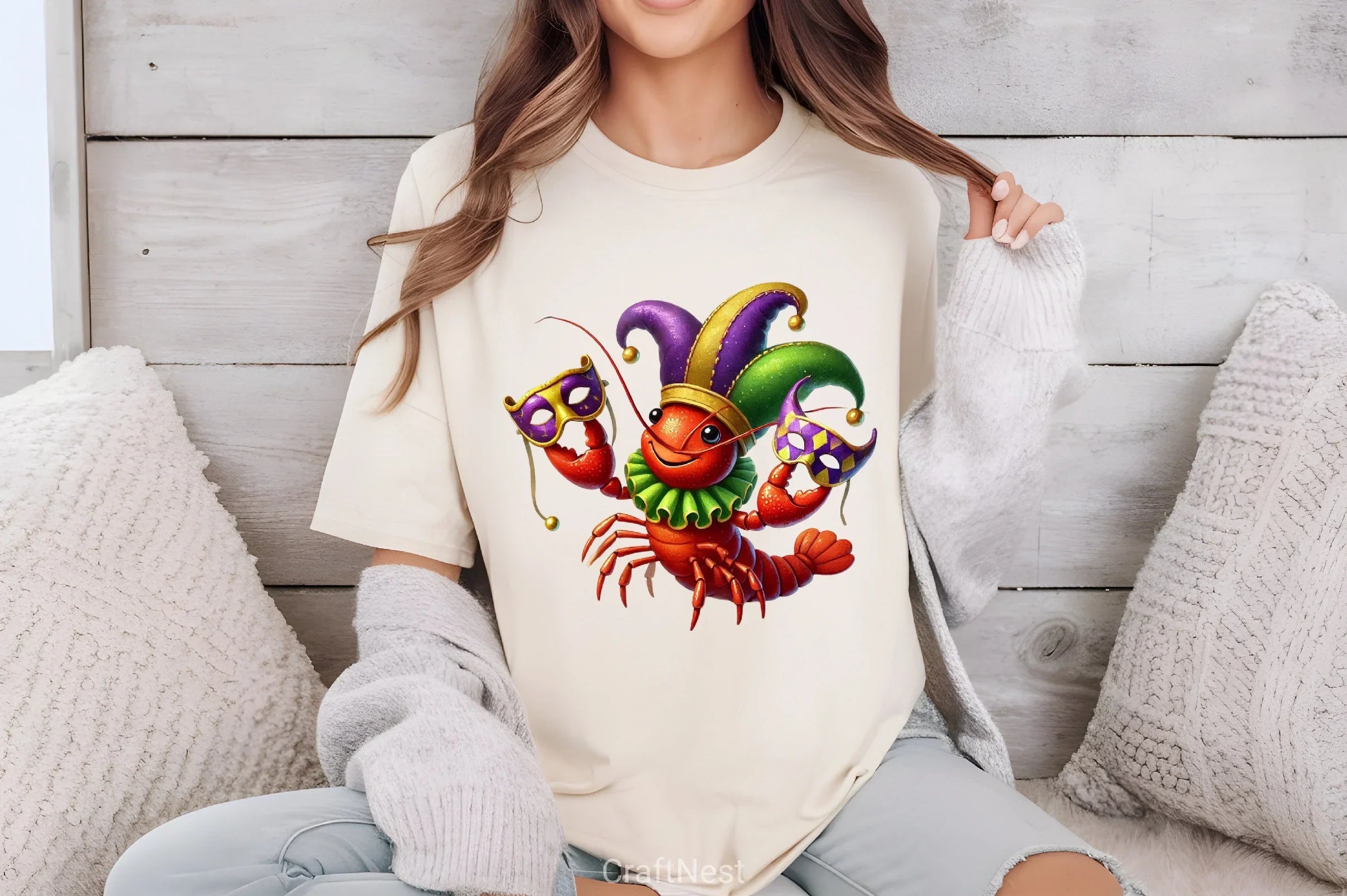Lobster Mardi Gras Clipart Bundle 3 - CraftNest - Digital Crafting and Art