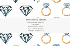 Diamond Rings Seamless Papers - CraftNest - Digital Crafting and Art
