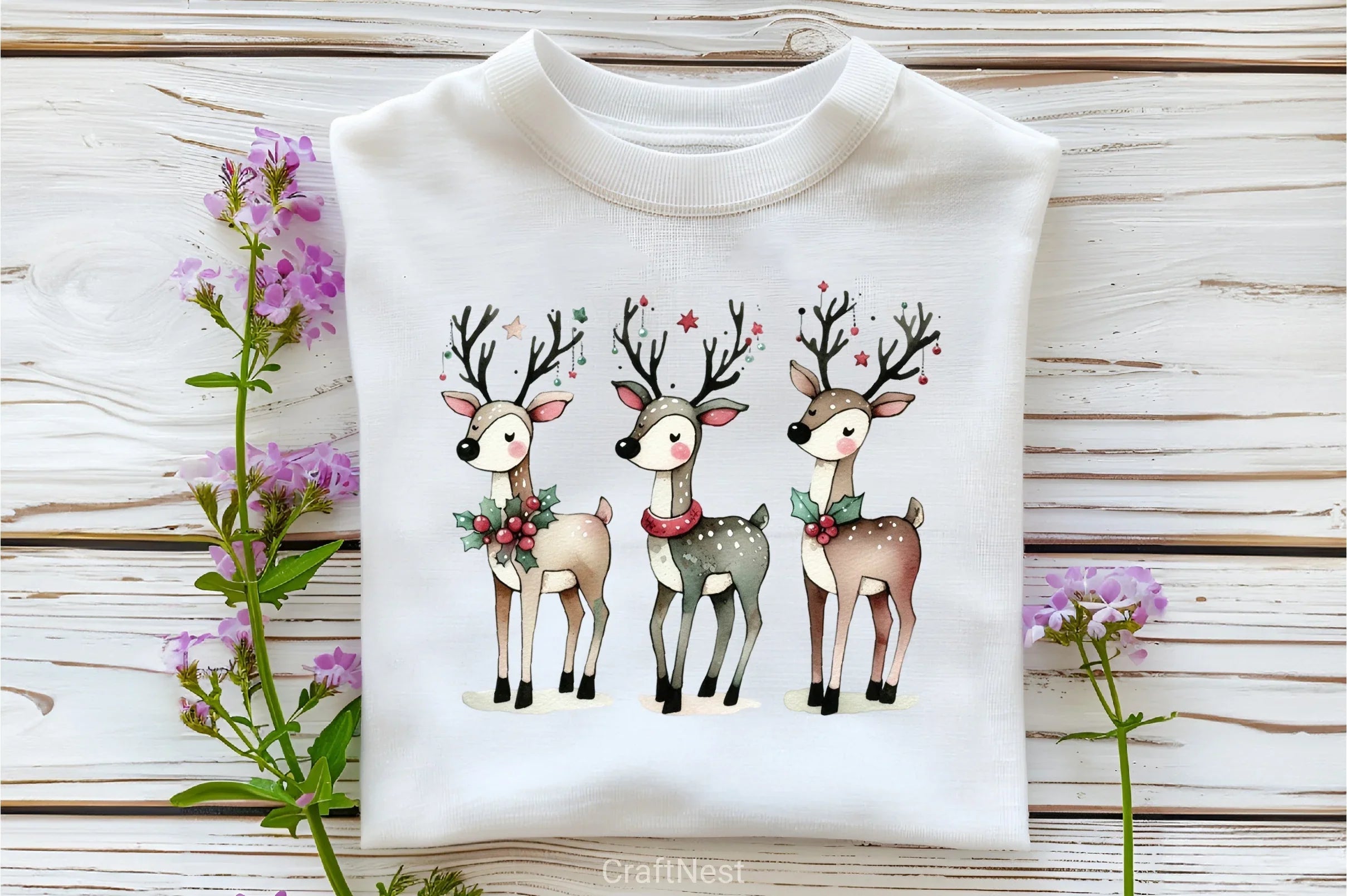 Christmas Reindeer Clipart Bundle 8 - CraftNest - Digital Crafting and Art
