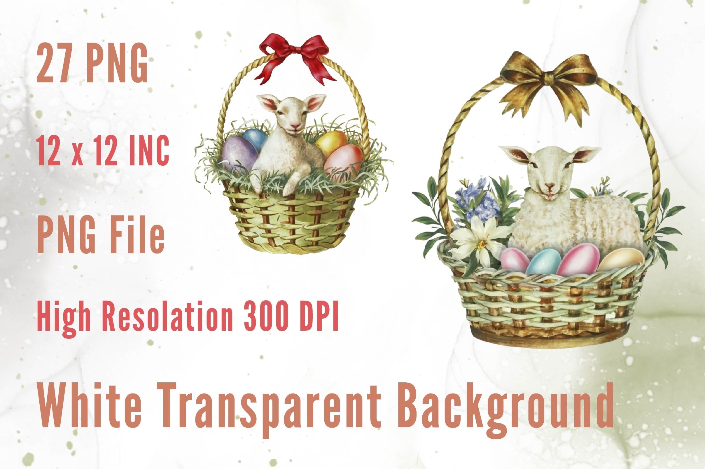 Easter Lamb Clipart Bundle