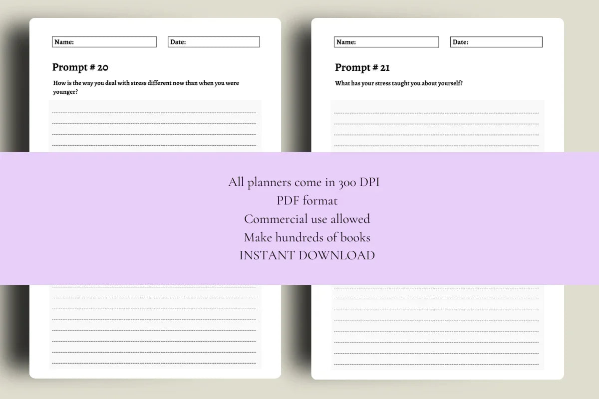 200 Mental Health Journal Prompts KDP Planner - CraftNest - Digital Crafting and Art
