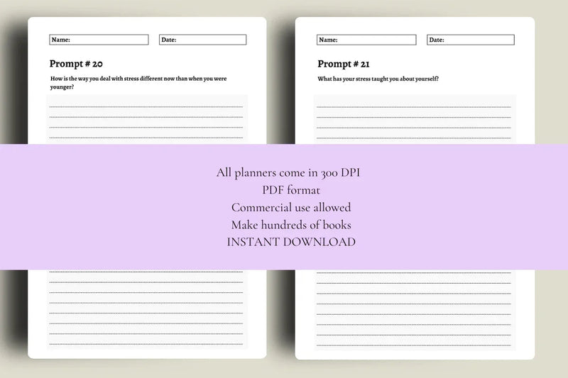 200 Mental Health Journal Prompts KDP Planner - CraftNest - Digital Crafting and Art