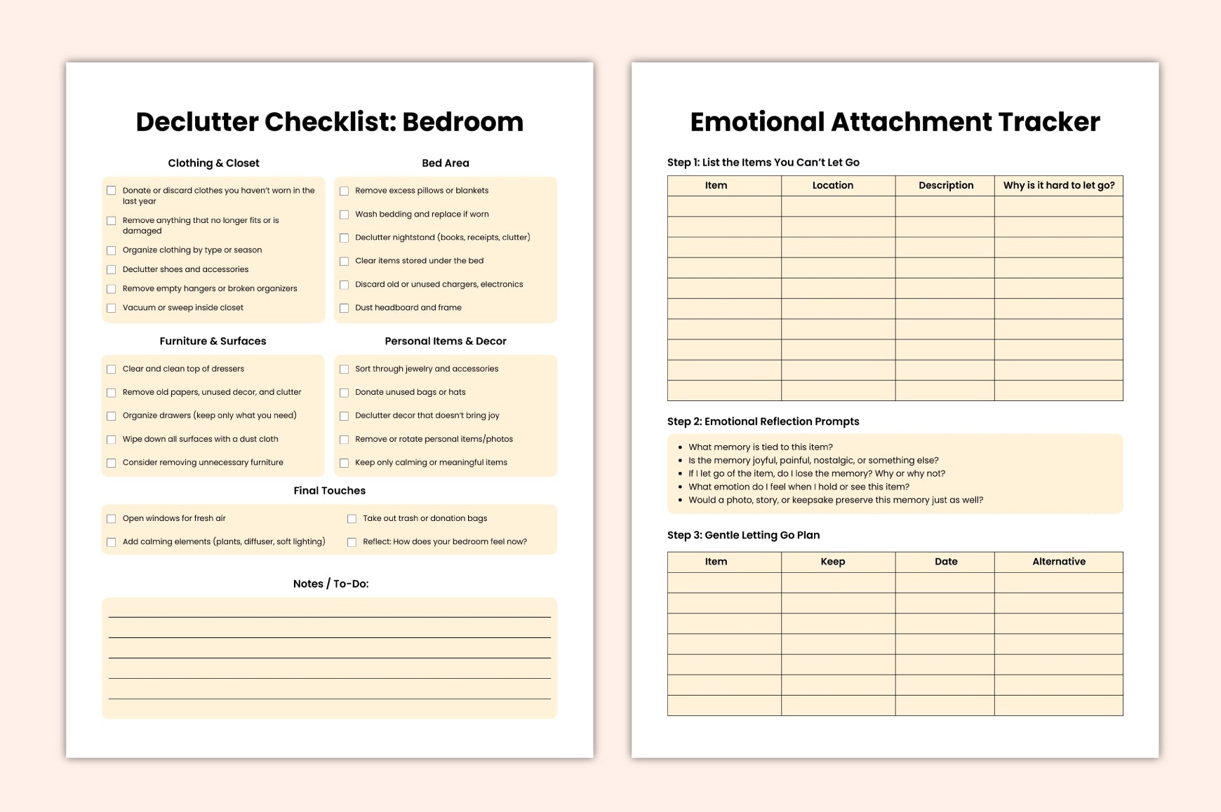 Declutter Simplify Workbook