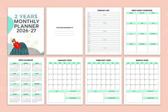 2027 Monthly Planner: Yearly Organization - CraftNest - Digital Crafting and Art