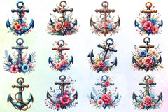 Beautiful Anchor Clipart Bundle - CraftNest - Digital Crafting and Art