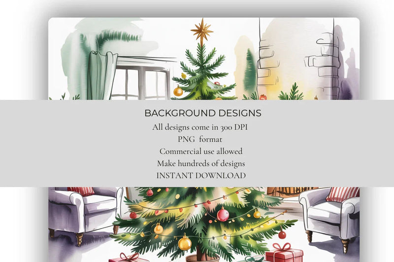 Cosy Christmas Background Papers - CraftNest - Digital Crafting and Art
