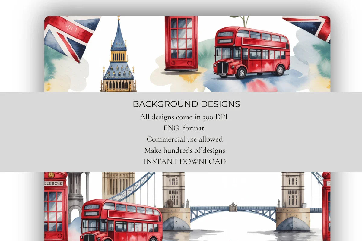 British Vibes Background Papers - CraftNest - Digital Crafting and Art