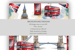 British Vibes Background Papers - CraftNest - Digital Crafting and Art