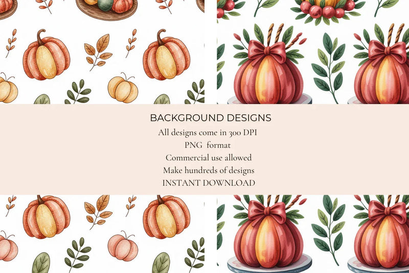 Thanksgiving Seamless Papers - CraftNest - Digital Crafting and Art