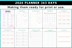 Planner 365 Days: Your Ultimate Yearly Organizer - CraftNest - Digital Crafting and Art