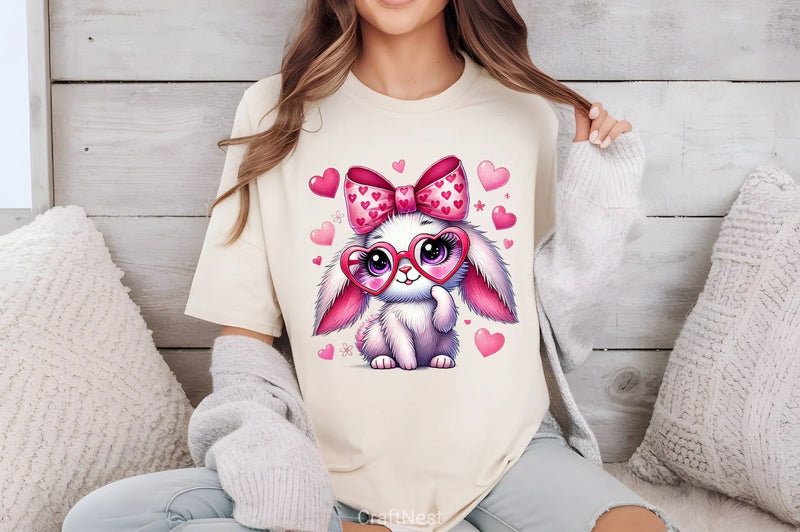 Valentine's Bunny Clipart Bundle 1 - CraftNest - Digital Crafting and Art