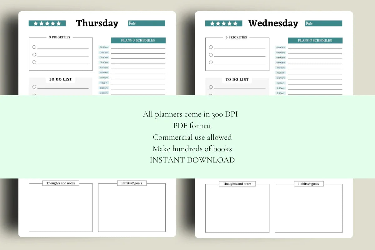 Daily Planner KDP Planner - CraftNest - Digital Crafting and Art