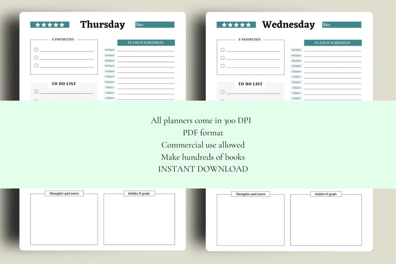 Daily Planner KDP Planner - CraftNest - Digital Crafting and Art