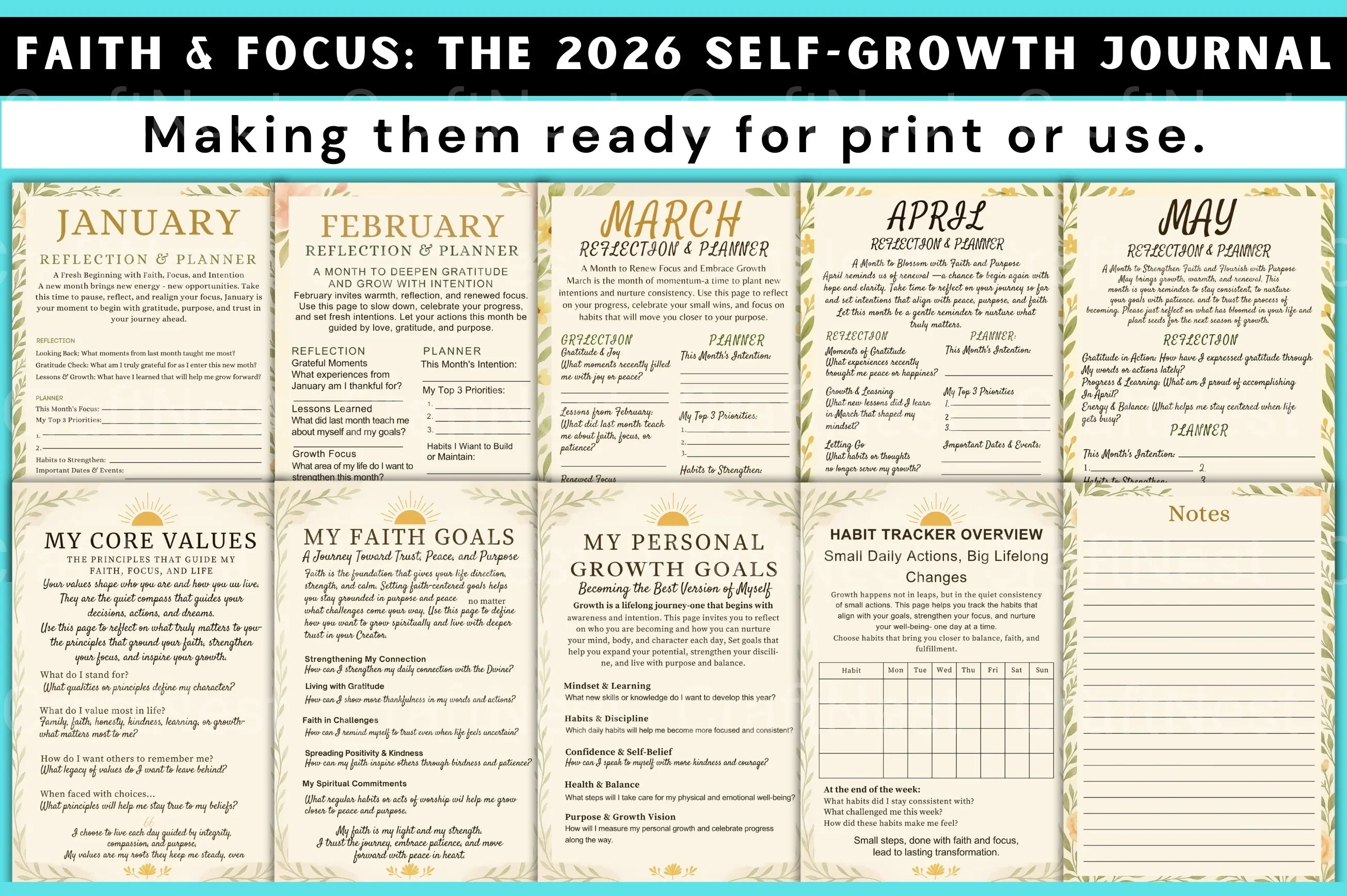 Faith Focus: Self Growth Journey - CraftNest - Digital Crafting and Art