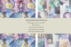 Glitter Baubles Junk Journal Papers - CraftNest - Digital Crafting and Art