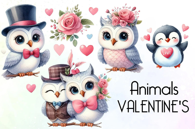 Valentine Animals Clipart Bundle 2 - CraftNest - Digital Crafting and Art