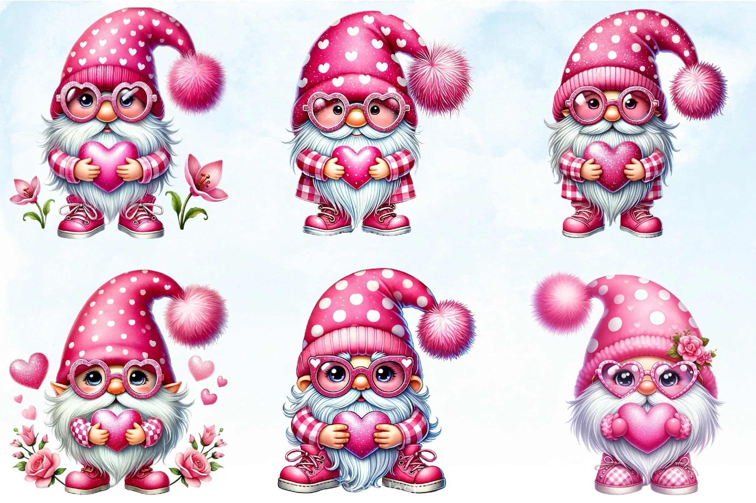 Valentine Gnome Clipart Bundle 7 - CraftNest - Digital Crafting and Art