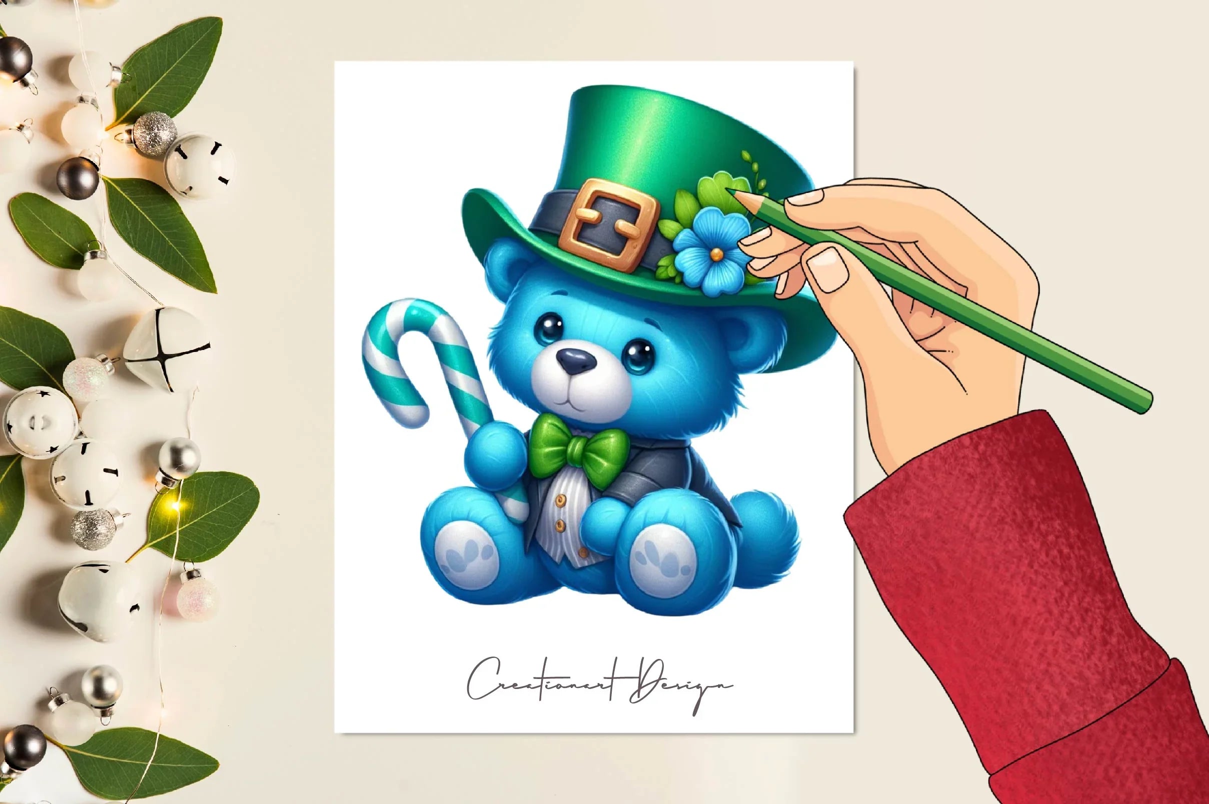 St Patrick's Teddy Bear Clipart Bundle - CraftNest - Digital Crafting and Art