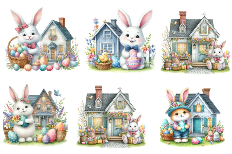Easter Bunny Clipart Bundle 43 - CraftNest - Digital Crafting and Art
